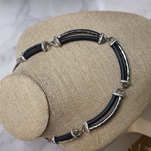 Chloé + Isabel Hero Metal + Leather Collar Necklace